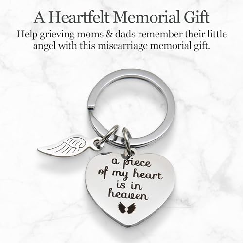 AMZQ Loss Of Babby Memorial Gifts Miscarriage Gifts Angel Gifts Remembrance Sympathy Gift Keyring For Child Loss Infant Loss Baby Loss Condolences Gift